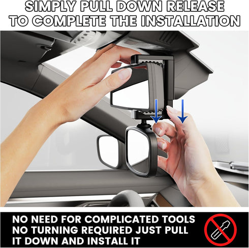 Baby Car Mirror for Rear Facing Car Seats, Wide Field of View, Easily Monitor Babies and Pets in All Cars