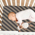 Pigsaly 27x39 Inch Crib Sheets Chocolate Balck Striped Baby Sheet for Standard Crib Mattress Boys Girls Toddler Bed