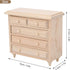 1:12 Wooden Table Square - 8 Button Dollhouse Movement Cabinet Mini Furniture, Beautiful Color Kit for Handcraft DIY