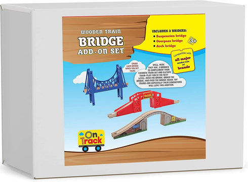 Set: Set On Track USA Bridge Accessory Train Suspension, Overpass and Arch Bridge Compatible with All Major Toy Trains