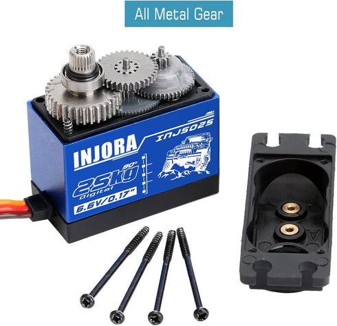 INJORA RC Servo 25KG Digital Servo, High Torque RC Parts for 1:10 RC Crawler VP VS4-10 SCX10 Pro SCX10 TRX4 D90