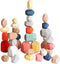 BESTAMTOY 36 PCS Wooden Sorting Stacking Rocks | Sensory Toddler Montessori Toys for Kids 3-6 Years