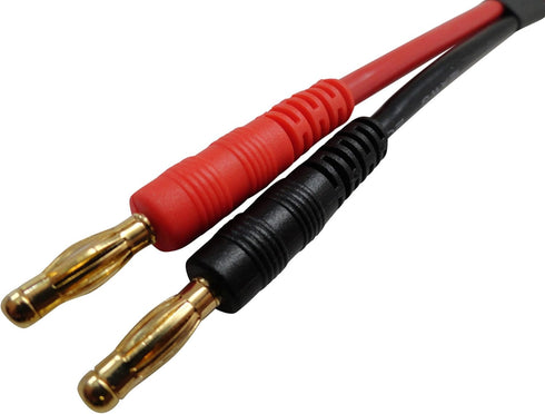 Apex RC Products XT90 Connector Plug to 4mm Banana Plugs, Battery Charge Lead Adapter Cable, 2 Pack