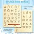 hzsshb 3-8 Wooden Letters Practicing Board,Reusable Handwriting Alphabet Tracing Board Double-Sided Toddlers