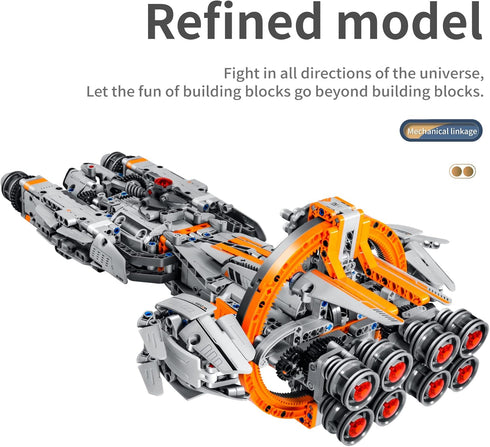 STEM Mechanical Engineering Building Toy, 955 Pcs Starcraft Take Apart Building Blocks, DIY Learning Construction Kit