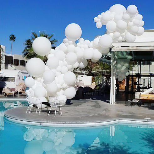 PartyWoo Balloons, 50 pcs 5 Inch Matte White Balloons for Balloon Garland or Arch, Party Decorations, Wedding, Neutral