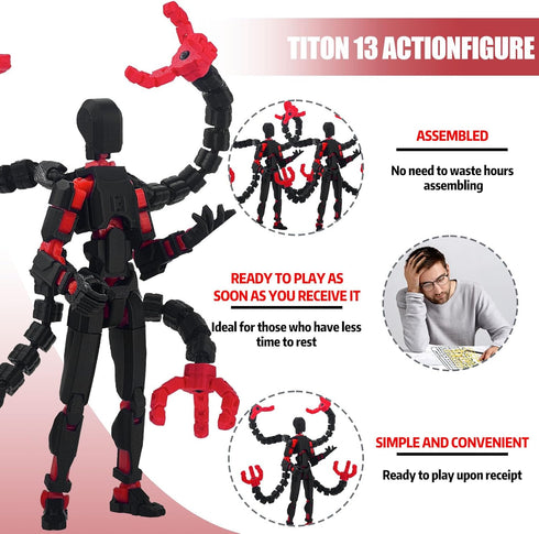 PkghoKids T13 Accessories,T13 t-13 3D 7.2inch) Already Assembled Action Figure Multi-Jointed Movable,for Collectors