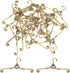 Ipetboom 24pcs Miniature Clothes Hangers - 1.6In Mini Doll House Garment Dress Up