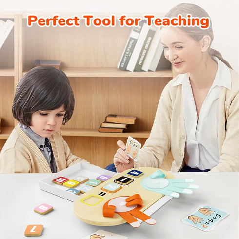 TOP BRIGHT Educational Learning Number Toy for Toddler – Finger Counting Math Toys for Age 3+ – Montessori Toy