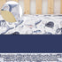 Hahafelt 3 Set Set Pcs Baby Crib Bedding Under The Sea Ocean Nursery Nautical Crib Includes Ocean Quilt, Fitted Sheet