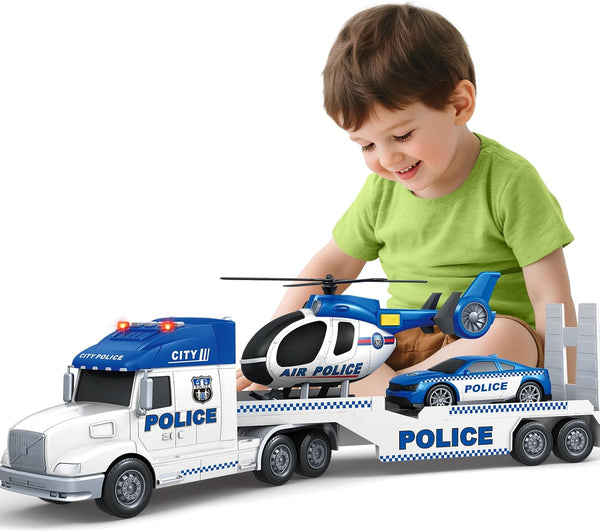 SpringFlower 3 4 5 Boy Toddlers Toys, Extra Large Police Truck Toys