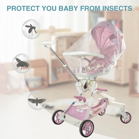 URZGU 2 Pack, Pack Baby Mosquito Net for Stroller Perfect Bug Net for Strollers, Bassinets, Cradles, Playards, N Plays