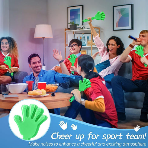 ZCYSRLQIN 100 7.5 Inch Pieces Lime Green Hand Clappers Clappers Noisemakers Noise Makers Party Favors Plastic Clapper
