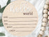 Spelable 3ps Its a Boy Its a Girl Wooden Sign & Hello World - Gender Reveal, Acrylic Boy or Girl Announcement, Birth