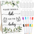 26 Pcs Baby Bibs and Game Set Baby Shower Game Sign 15