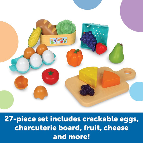 Learning Resources New Sprouts Farm-to-Table Fresh Market - Pretend Play Food for Kids, Grocery and Kitchen Play Toys