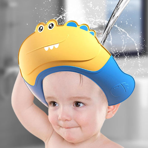Generic Baby Shower Shield - Safe Shampoo Protection Cap,Baby Cartoon Shower Cap Shield, Soft Adjustable Visor Bathing