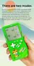 Cute Cat Pattern Block Game Console - 23 Brick Games Retro Mini Game Machine (Green)
