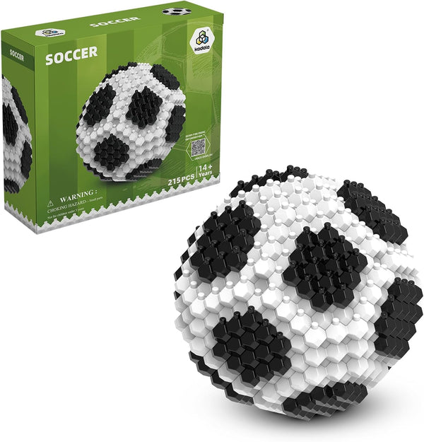 KADELE Fun Soccer Building Set 215PCS, Extremely Challenging STEM Building Blocks Decor