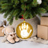Tiny Ideas Christmas Baby's Handprint Ball Ornament, DIY Classic Hanging Bauble, Newborn Holiday Keepsake Gift