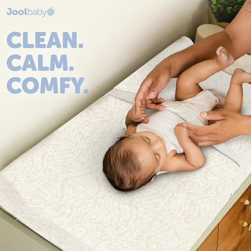 (2 Pack) Jool Baby Changing Pad Covers Soft & Comfortable, Fits Most Standard Diaper Changing Pads (Off-White