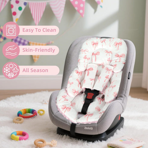 2 Infant Car Seat Insert Cushion, Baby Car Seat Head Body Support for Girls & Boys, Reversible Newborn Car Seat Insert