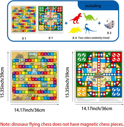 Magnetic Board Game Educational Toys for Kids, Dinosaur Flying Chess for Beginners and Adults