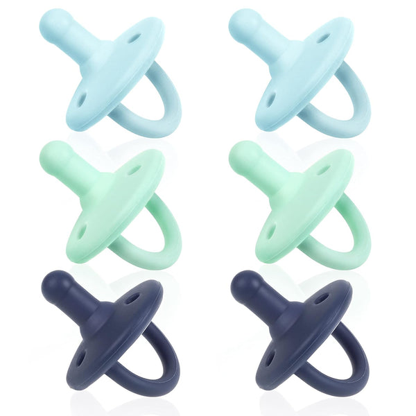 Sweet Child Pacifiers 0-18 Months, Set of 6 Ultra-Light Silicone Binkies with
