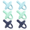 Sweet Child Pacifiers 0-18 Months, Set of 6 Ultra-Light Silicone Binkies with