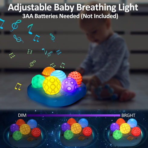 6-12 12-18 1-3, 3-6 7 8 9 Tummy 1 2 3 Baby Sensory Balls Toys Months Toddlers Infant Musical Light Up Learning Months