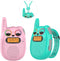 Qniglo Walkie Talkies for Kids, Rechargeable 2 Pack with FM Handheld Walki Talki for Outdoor Games