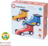 Pullback Racers - Wooden Vibrant Racing Car Trio with Pull-Back for Imaginative Play, Age 3+