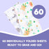 60 Pack 49"x49" 100% 60 Pack) Disposable Splat Mats by Eli with Love - Extra Large Waterproof Baby Splat Mat for Under
