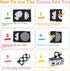 High Contrast Baby Tissue Box Toy, Montessori Black and White Sensory Toy for Newborns, 3 Months+
