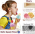Playset 3 4 5 HERSITY Wooden Ice Cream Stand for Kids, Ice Cream Popsicle Toy Pretend Play Food Kitchen Accessories