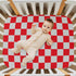 Pigsaly 27x39 Inch Crib Sheets Red Gray Checkered Baby Sheet for Standard Crib Mattress Boys Girls Toddler Bed Sheets