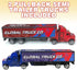 Set 2, ArtCreativity Semi Truck Toys for Boys, of Pull Back Truck Toys for Kids in Red & Blue, Trailer Trucks for Hours