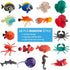 16 Pack Mold Free Bath Toys for Kids, Color Changing Sea Animals, Squishy Mini Sea Creatures for Bathtub and Pool Fun
