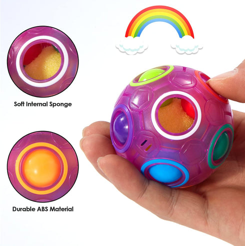 Vdealen Magic Rainbow Puzzle Ball, Fidget Toy for Boys & Girls, Brain Teaser for Birthday Party, Easter, Christmas