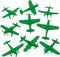 Tim Mee Toy TimMee WW2 Fighter Ace Planes - Green 9pc Plastic Army Men Airplanes