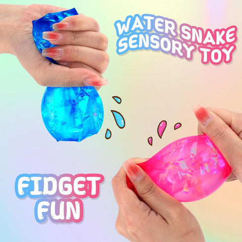 Sonwyoung 12 4.33 1.57''(Lovely) Pcs Water Wigglers Snake Toy Fidget Water Snake Trick Stress Toy Can't Hold Novelty