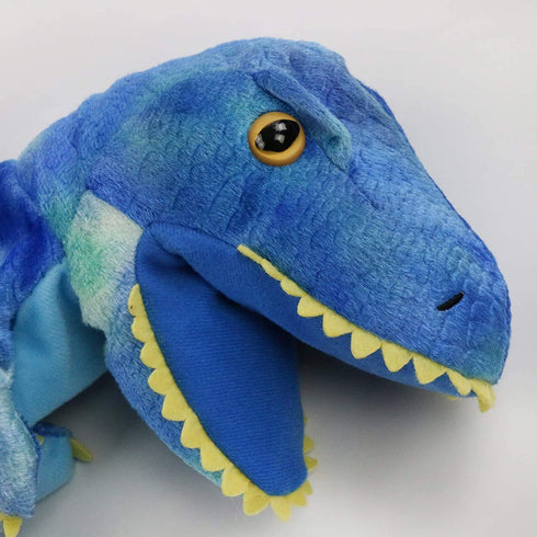 HooYiiok Plush Dinosaur Hand Puppets, Cute Soft Toy for Kids - 11 inches with Movable Mouth for Role Play