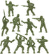 BMC Classic OD Green PLASTIC ARMY MEN - 40pc WW2 Soldier Figures Made in USA