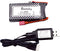 Blomiky 1 Pack 11.84Wh 7.4V 1600mAh T Connector Plug Li-Po Battery with USB Cable for 9125 RC Truck Cars