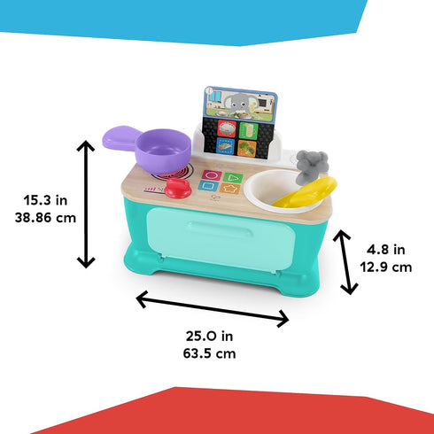 Baby Einstein + Hape Magic Touch Kitchen Pretend to Cook Toy with Real Sounds and Music, Ages 9 Months+