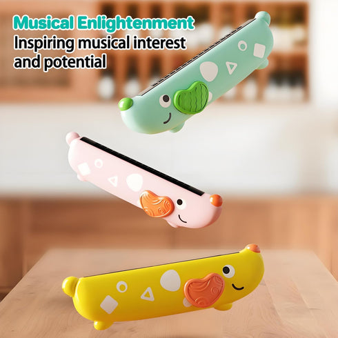 Besiciwiin 3PCS 16 Set, Harmonica for Kids, Beginners, Toddler muiscal Instruments Toys, Yellow, Pink, Green Hole