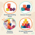 B. toys Baby Blocks, Stacking & Building Toys for Babies, 10 Soft Educational Blocks for Ages 6+
