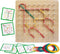 Wooden Geoboard Math Manipulative - Graphical Geo Board Montessori Educational Toys with Rubber Bands