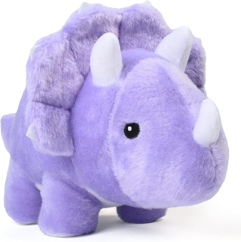 BenBen 13” Dinosaur Stuffed Animal, Cute Triceratops Plush Toys for Kids, Purple Baby Shower Birthday Gifts