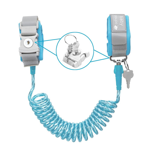 Toddler Harness Walking Leash, Child Anti-Lost Wrist Link, Safety Harness with Reflective 6.5ft for Boys and Girls, Blue